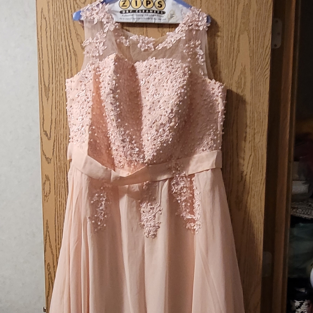 Peach formal dress